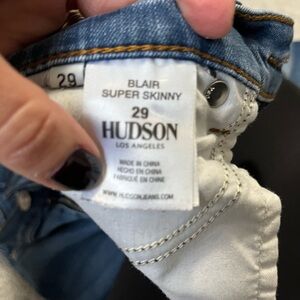 Hudson Jeans Blue Straight Leg Women Jeans
